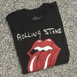 Black and Red Rolling Stones Tee